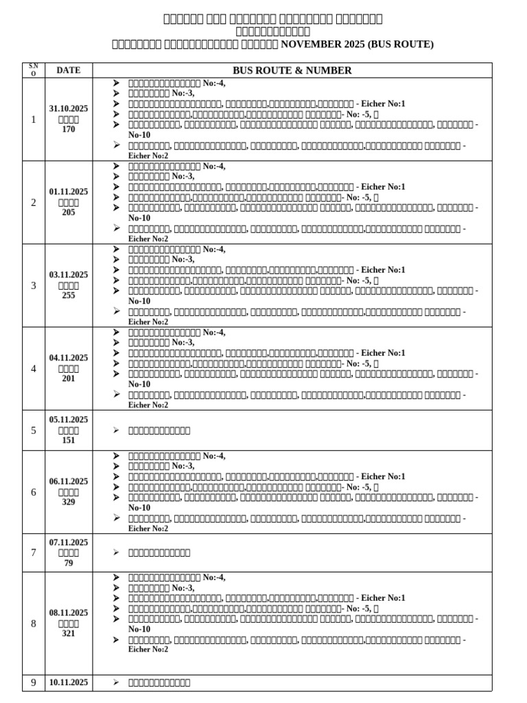 Bus - Root Nov 2025 | PDF