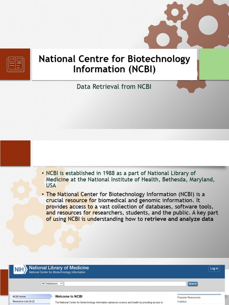 NATIONAL CENTRE FOR BIOTECHNOLOGY INFORMATION NCBI visual data 4