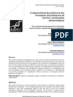 O desenvolvimento profissional dos formadores de professores de Química contribuições epistemológicas