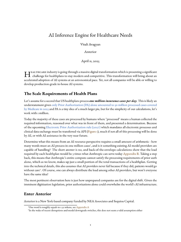AI Inference Engine for Health Plans | PDF | Graphics Processing Unit ...