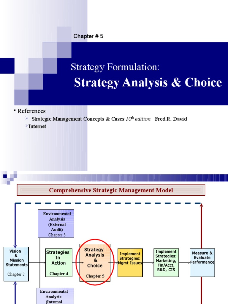 Strategy Formulation. Strategy Analysis & Choice (8-10M) | PDF ...