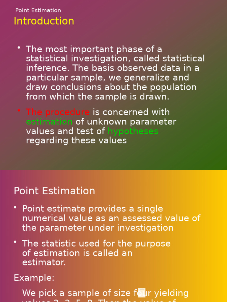 Statistical Inference and Estimation | PDF | Estimator | Bias Of An ...