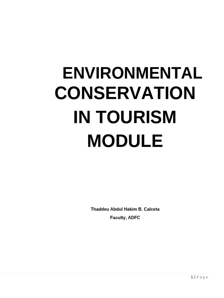Ecotourism and Environmental Management | PDF | Tourism | Natural ...