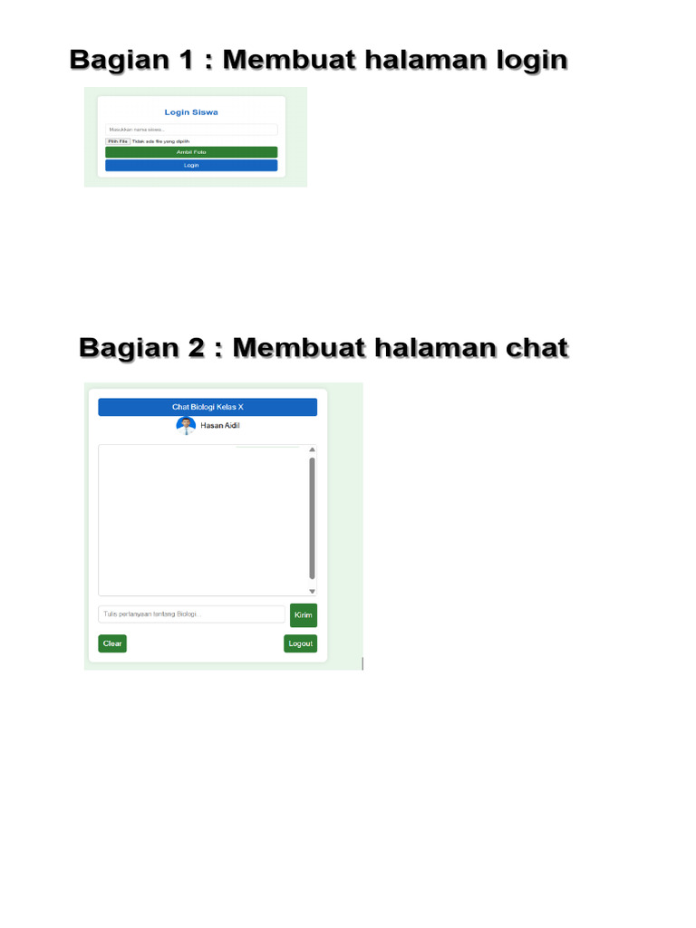 HTML Chatbot dan Kamera dengan Login | PDF