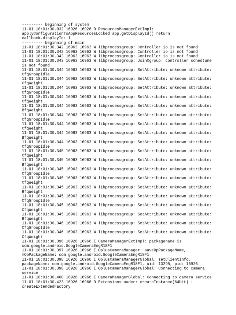 Android Camera Manager Logs Analysis | PDF | Computing | Computer ...