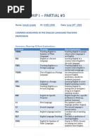 Florida ELL Codes and Acronyms Guide | PDF