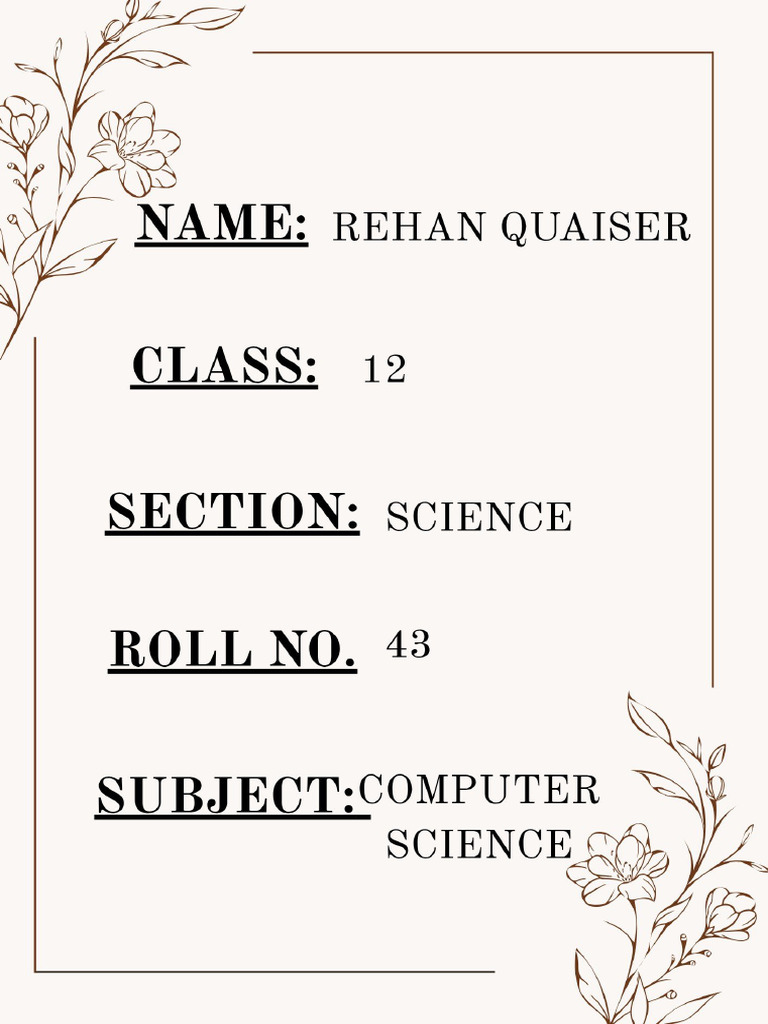 Class 12 Isc | PDF