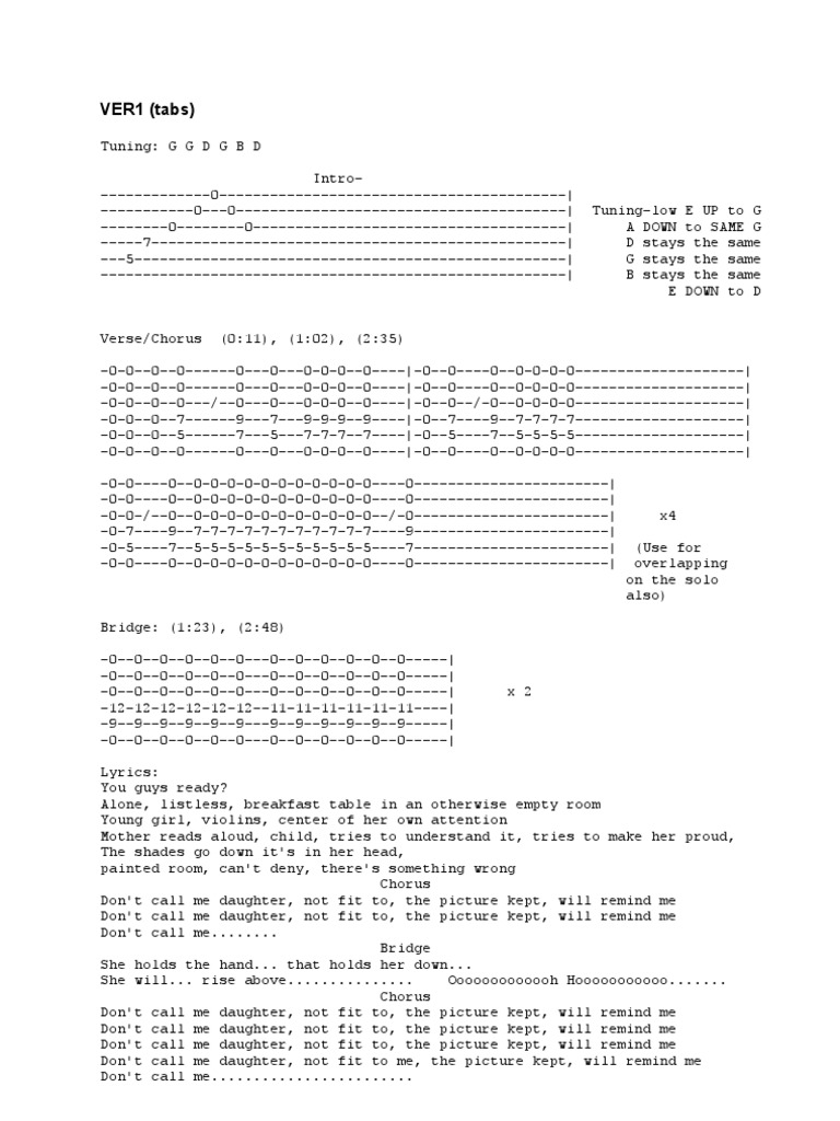 Pearl Jam - Daughter | Download Free PDF | Musical Forms | Musical