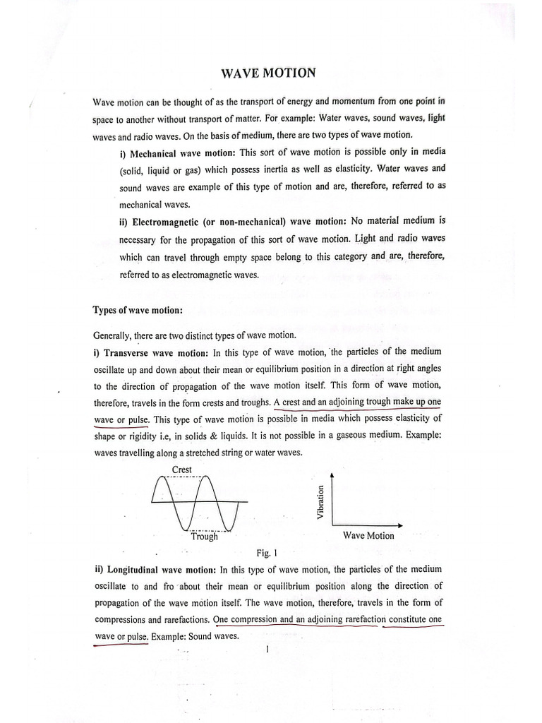 Wave Motion | PDF