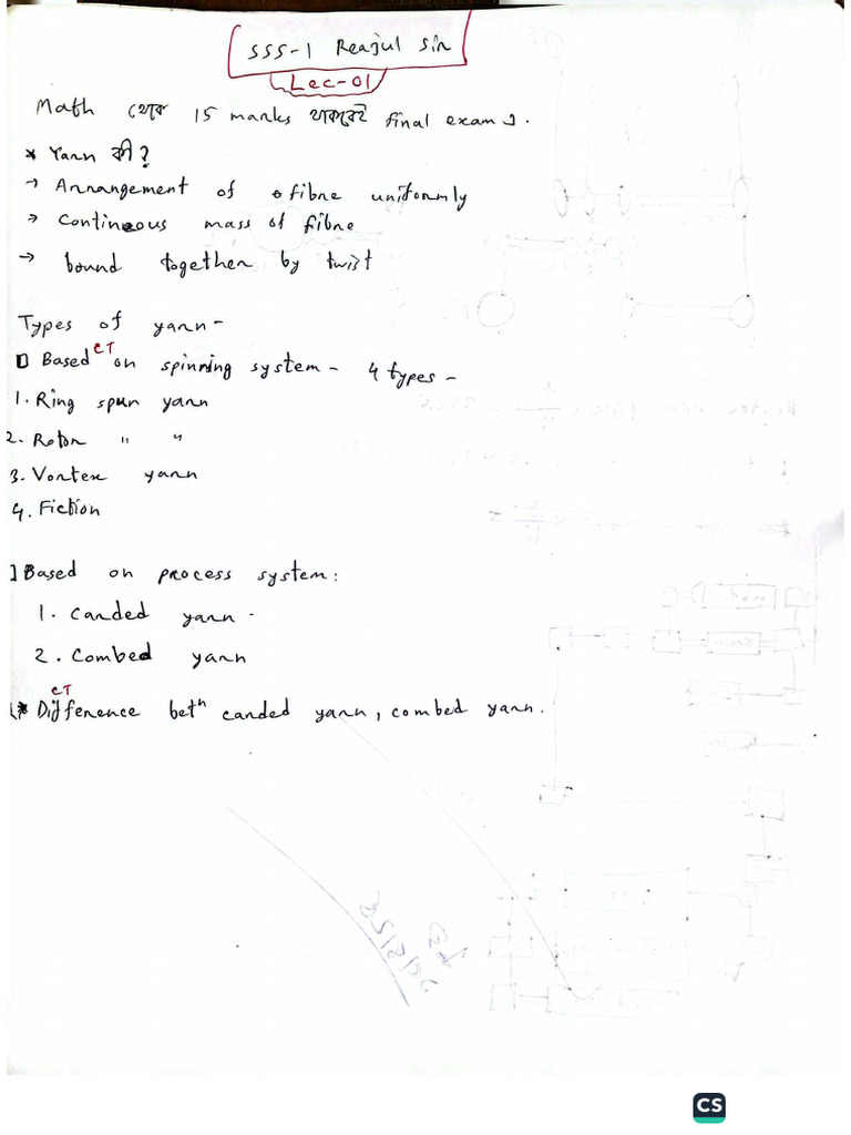 SSS 1 Reaj Sir Class Note(by Palash) | PDF