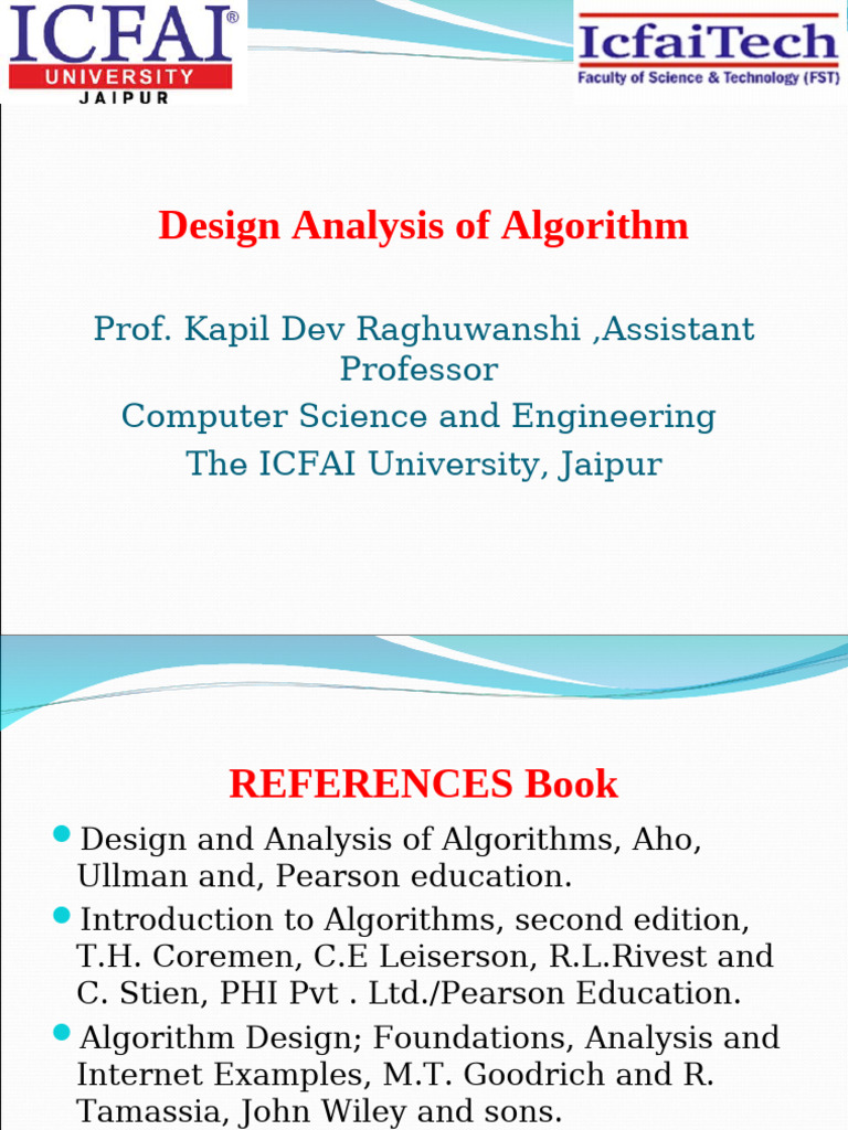 Algorithm Design and Analysis Guide | PDF | Data Type | Time Complexity