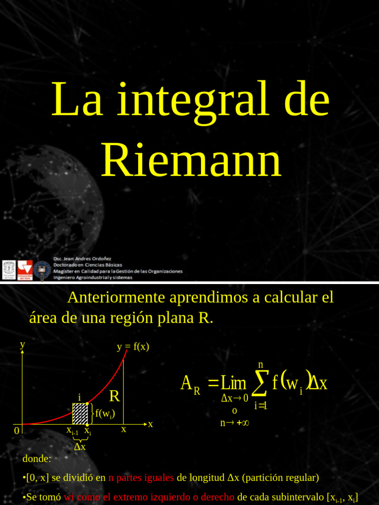 Integral de Riemann: Definición y Cálculo | PDF | Análisis matemático ...