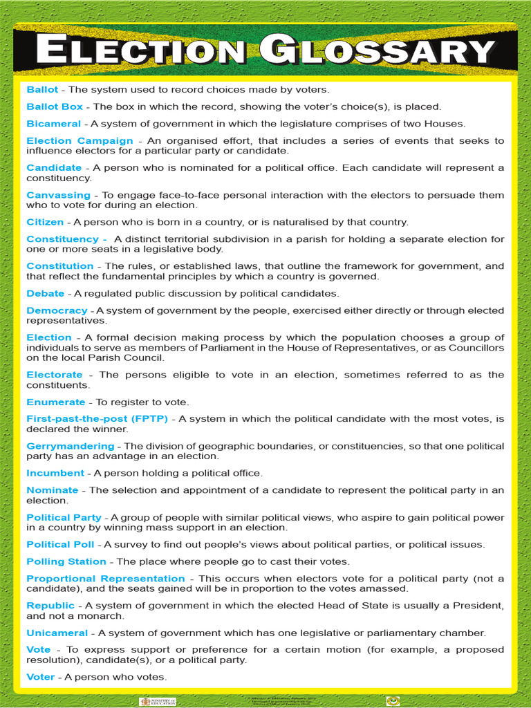 Election Glossary | PDF | Elections | Voting