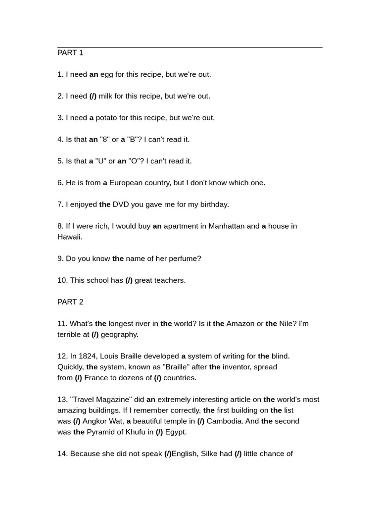 GR Ex Articles Exercises | PDF