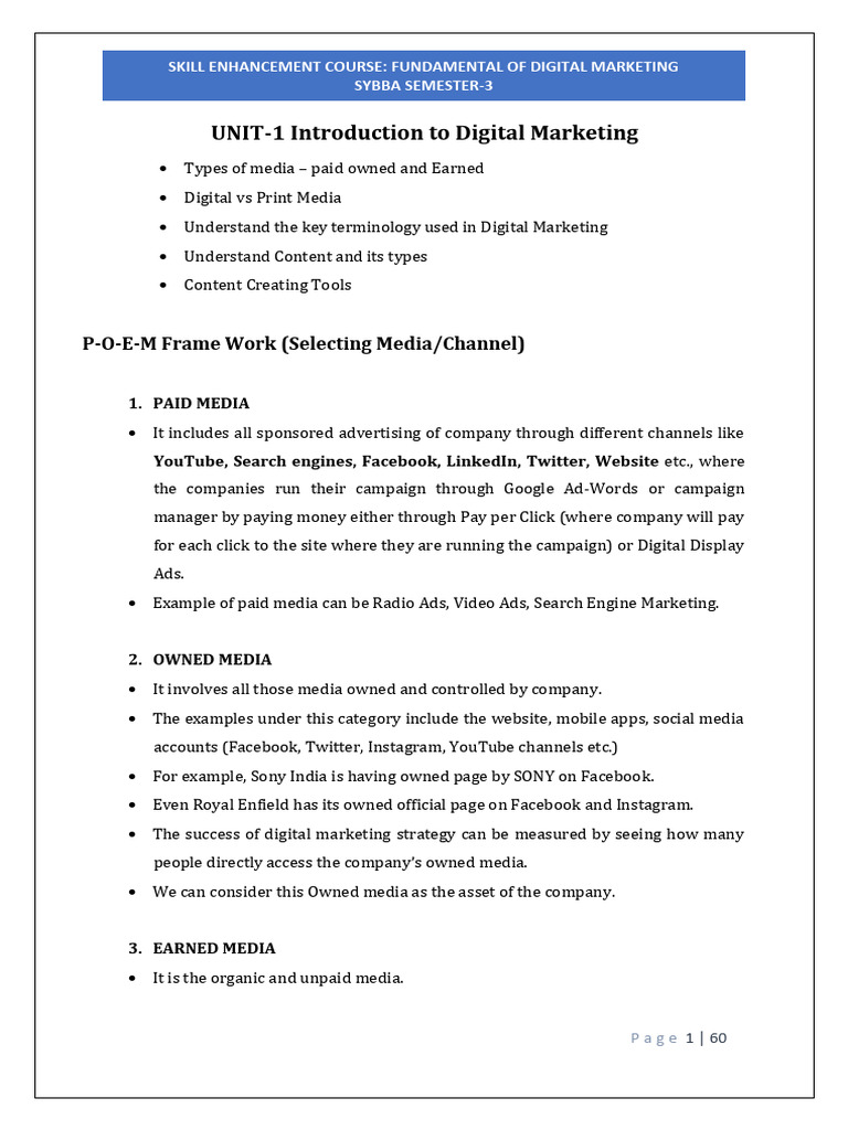 Digital Marketing Fundamentals Overview | PDF | Digital Marketing ...