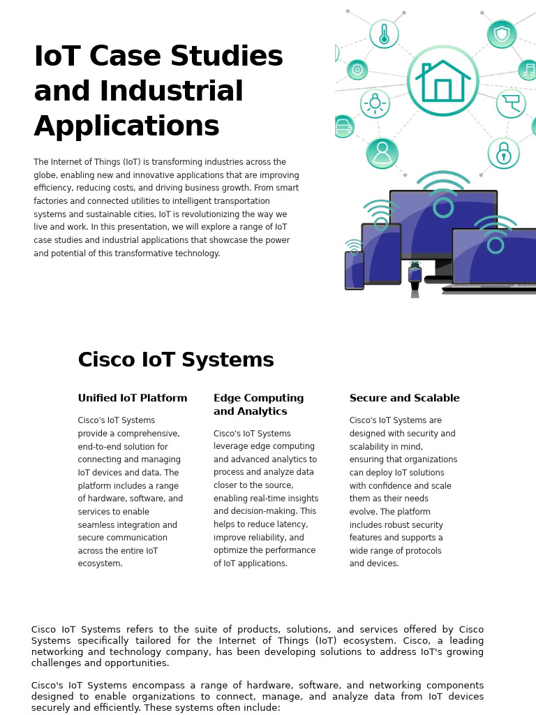 IoT Case Studies and Applications Overview | PDF | Internet Of Things ...