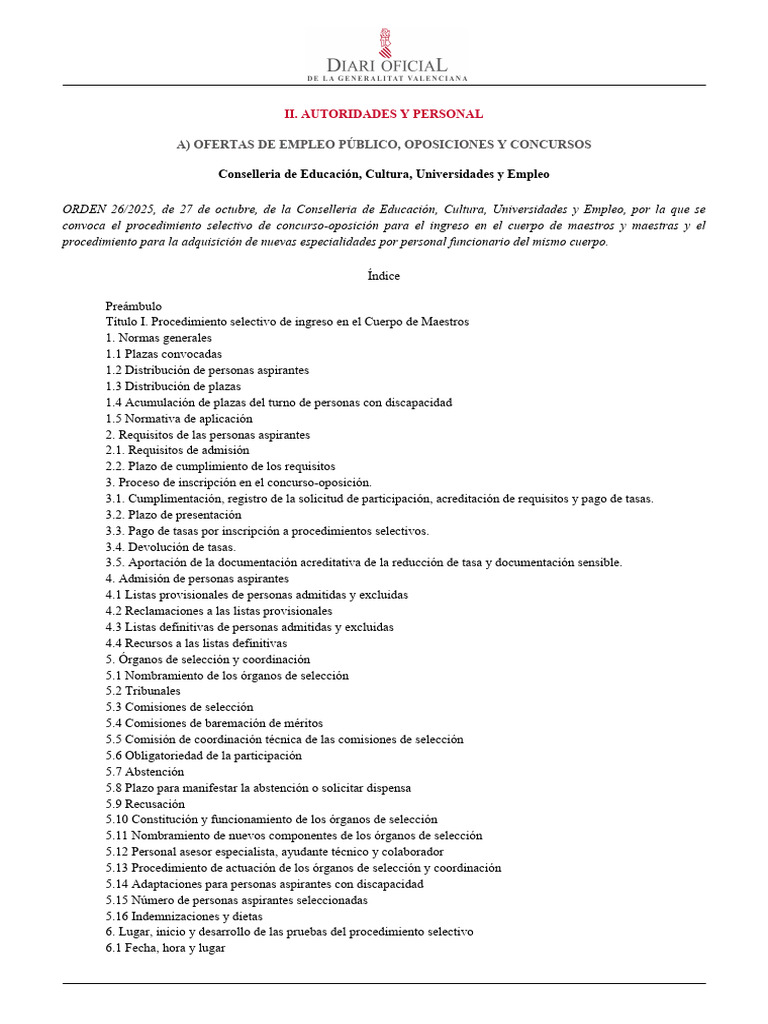 Dogv | PDF | Invalidez | España