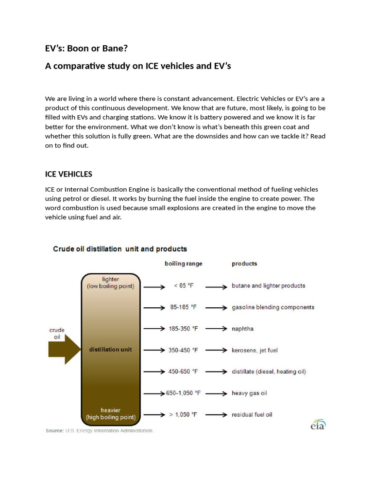 EVs vs ICE Vehicles: Environmental Impact | PDF | Electric Vehicle ...