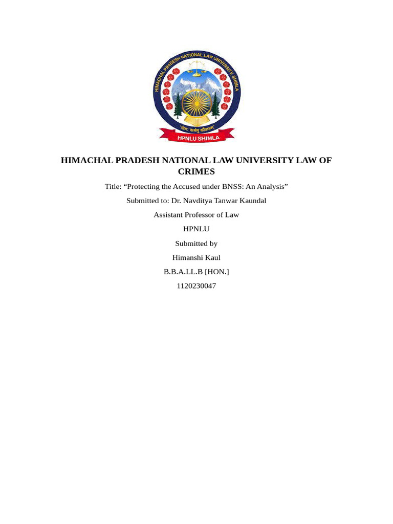 Rights of Accused under BNSS Explained | PDF | Bail | Arrest Warrant