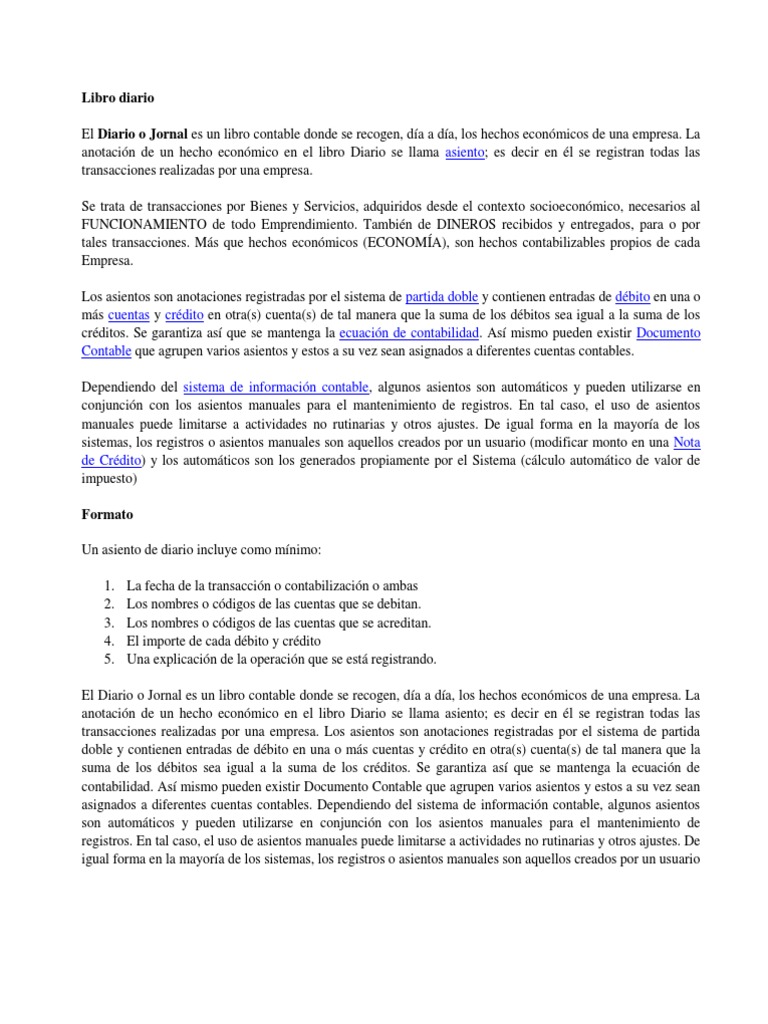 Glosario del Libro Diario Contable | PDF | Contabilidad | Hoja de balance