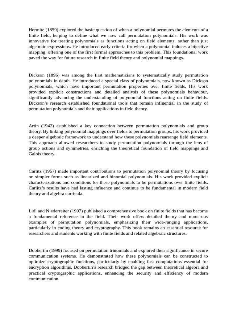 Lit Review 3 | PDF | Field (Mathematics) | Cryptography