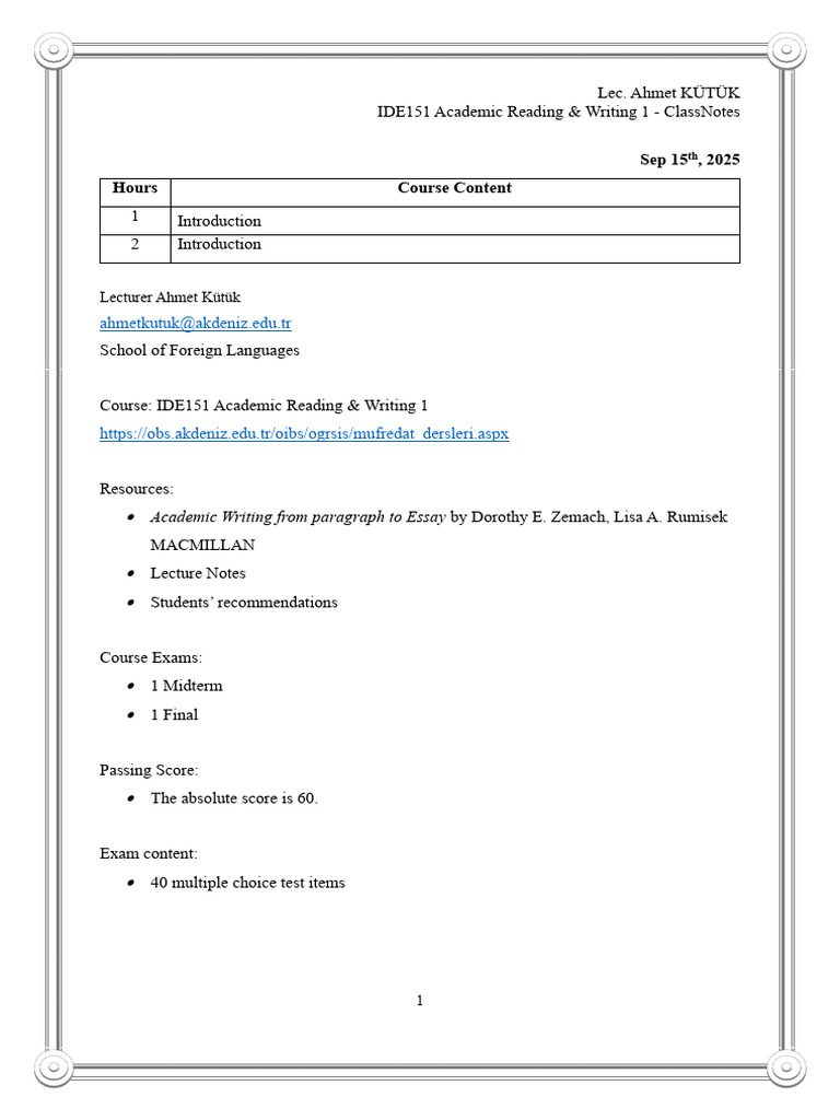 15092025 IDE151 ClassNotes | PDF | Chess Openings | Chess Theory