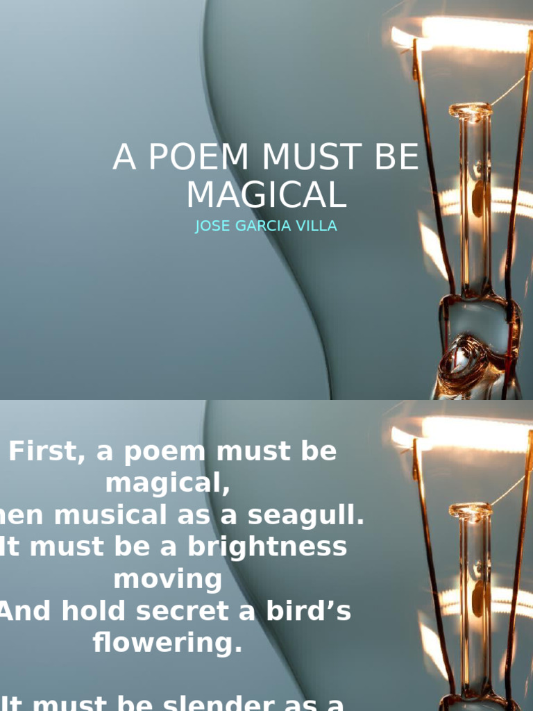 Magical Elements of Poetry | PDF