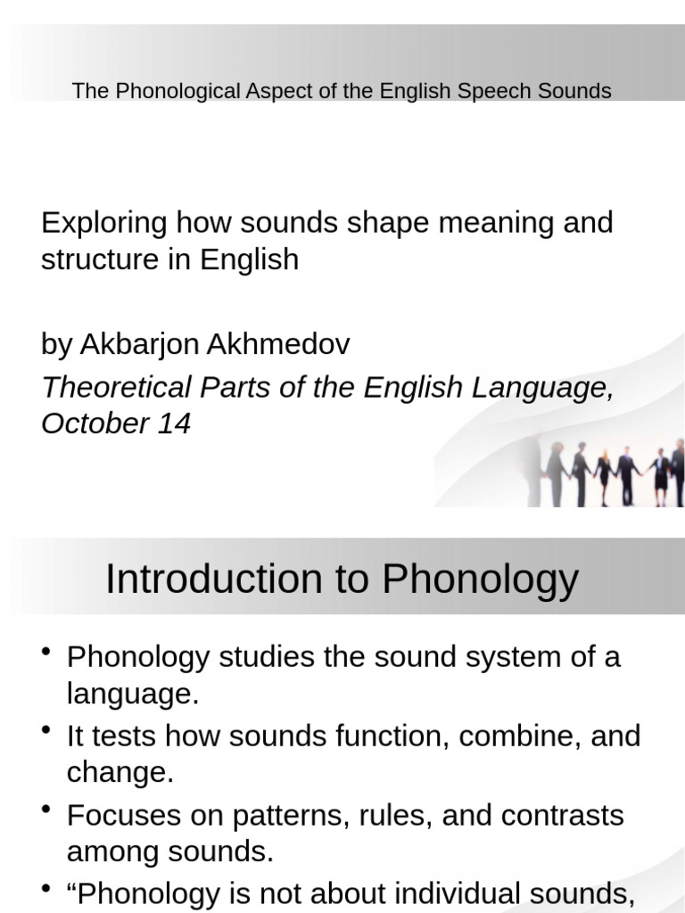 The Phonological Aspect of English Speech Sounds | PDF | Phonology ...