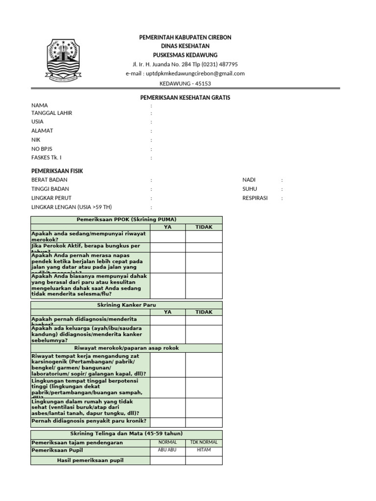 Format Baru CKG 2025 | PDF