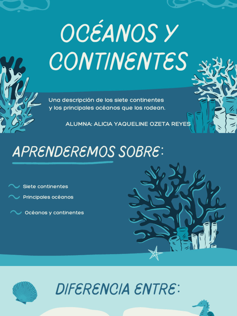 Continentes y océanos: guía completa | PDF | Océanos | Continente