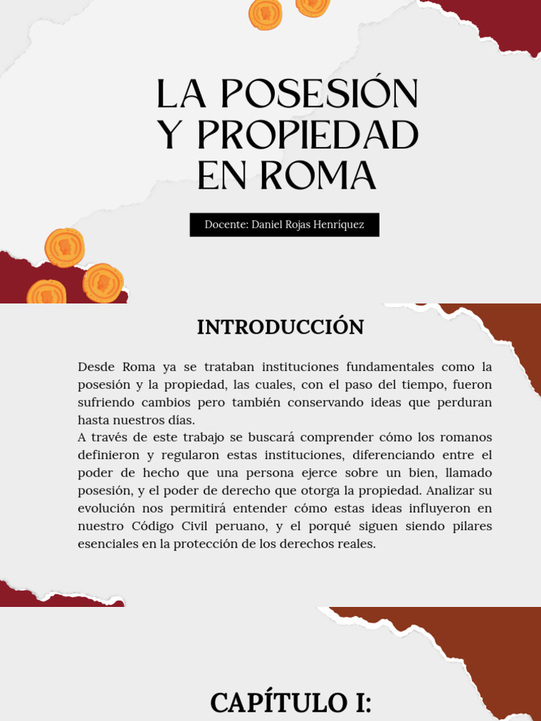 Posesión y Propiedad en Roma: Claves Jurídicas | PDF | Posesión (Ley ...