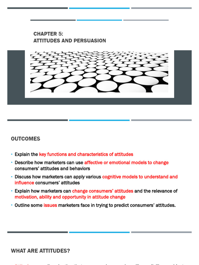 Chapter 5 - Attitudes and Persuasion | PDF | Attitude (Psychology ...