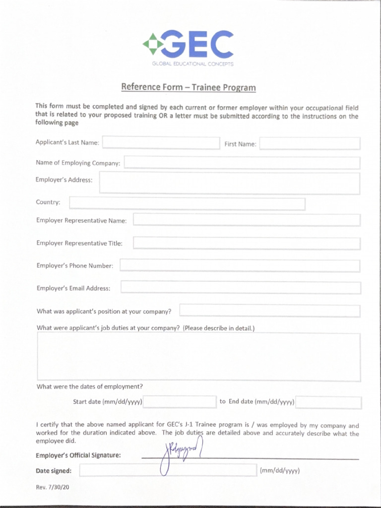Happy Inn Signed Work Exp Form | PDF