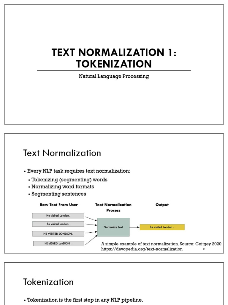 Understanding Text Normalization in NLP | PDF | Linguistics | Cognitive ...