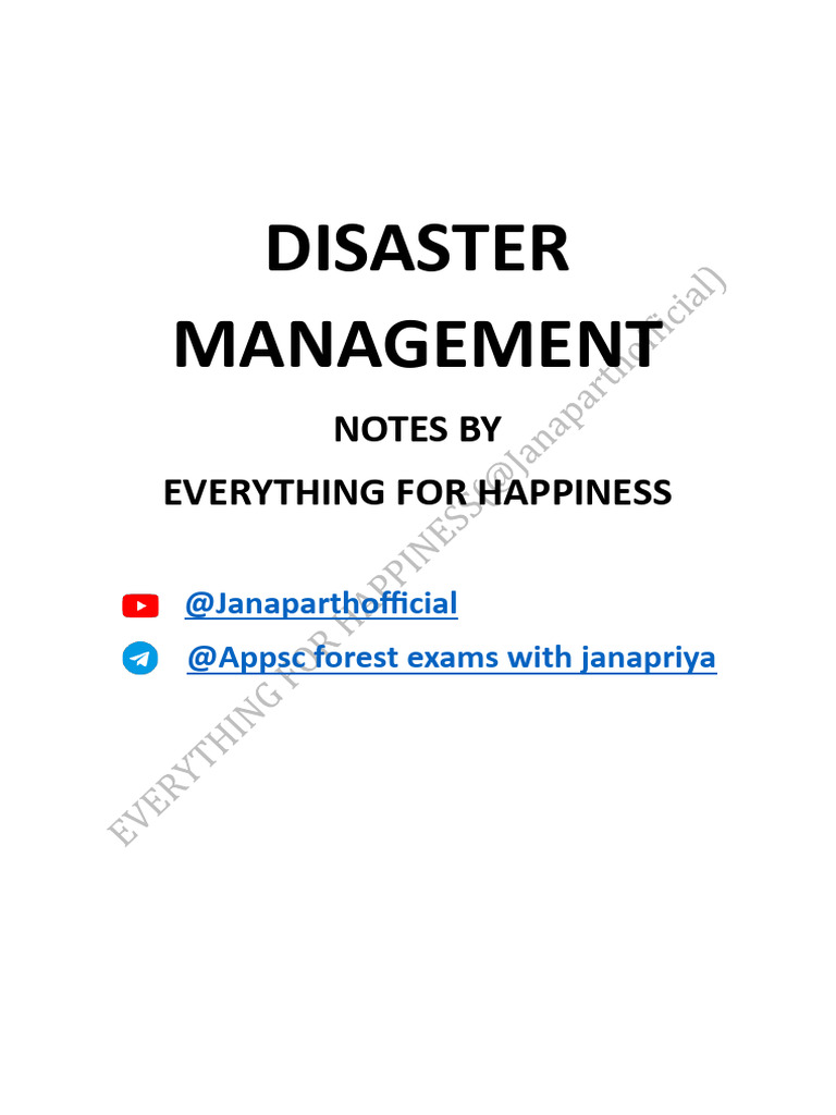 Disaster Management Concepts Explained | PDF | Natural Disasters ...