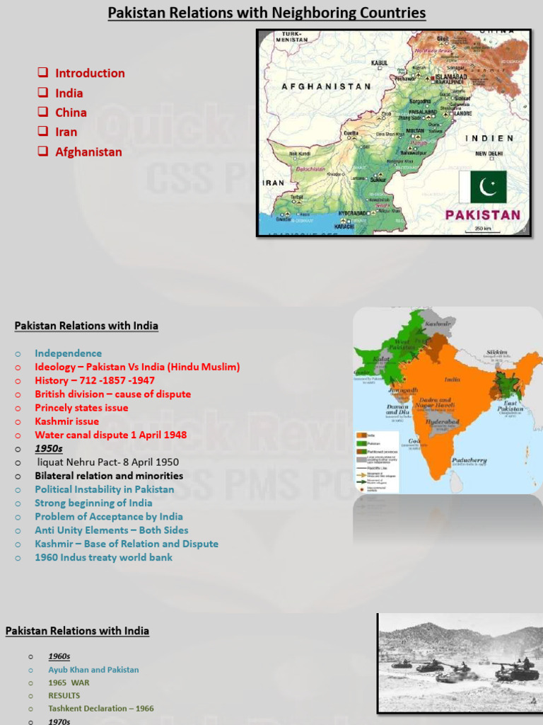 Pakistan's Relations with Neighboring Nations | PDF | Pakistan ...