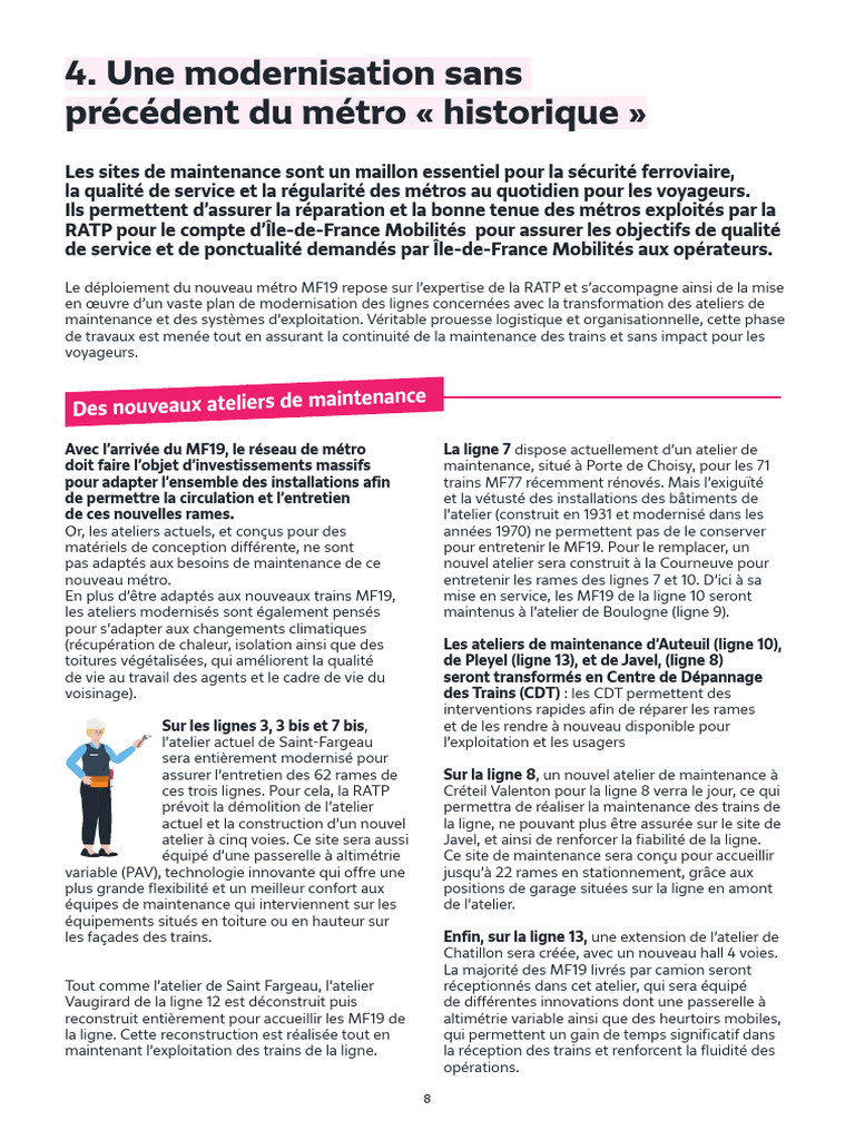 Modernisation des ateliers de métro RATP | PDF | Transport terrestre ...
