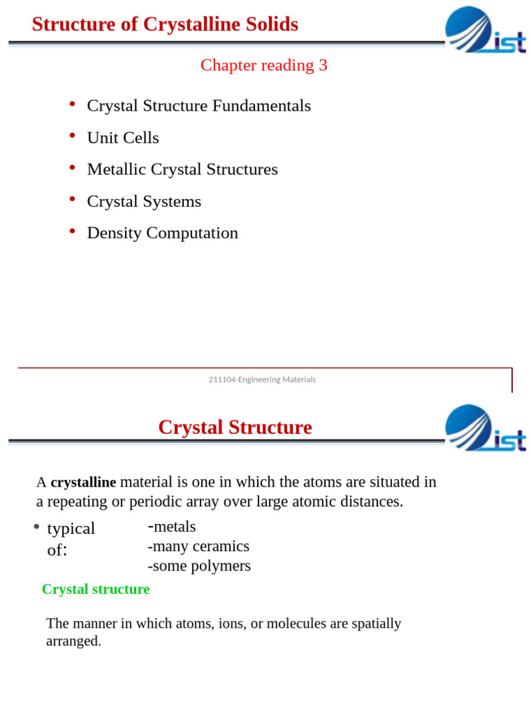 Crystalline Solid Structures Explained | PDF | Crystal Structure | Crystal