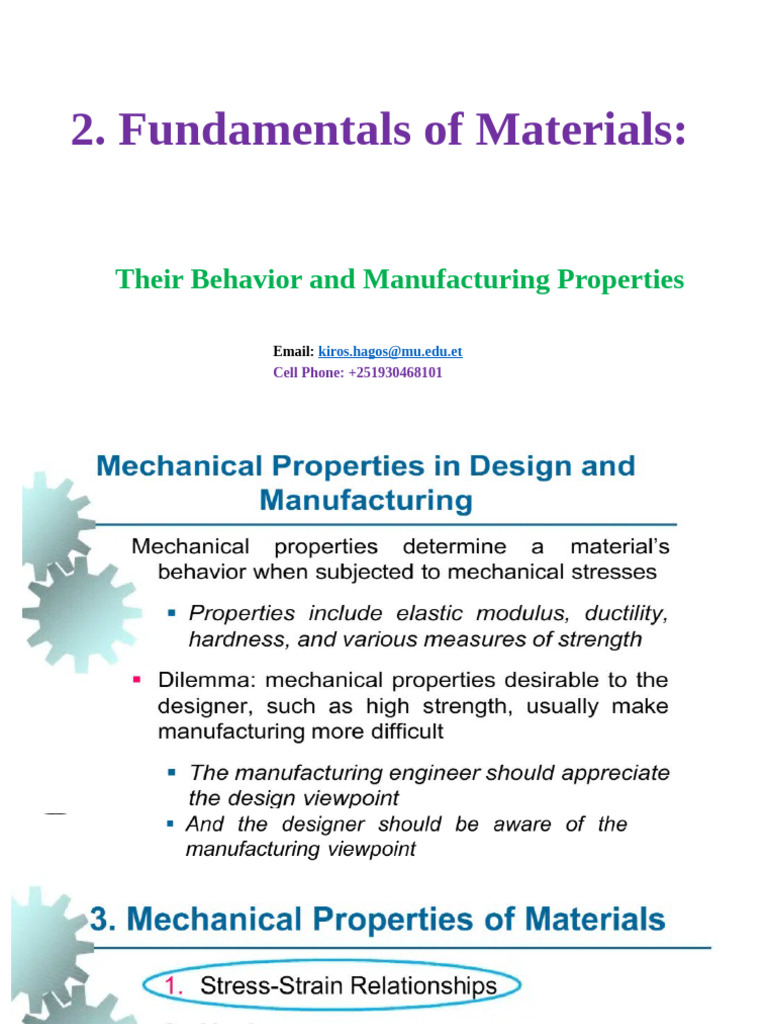 Fundamentals of Materials 2 | PDF
