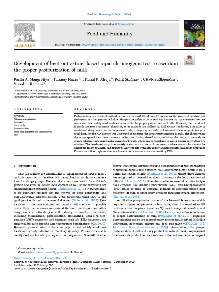 Kelompok 1 Development of Beetroot Extract-Based Rapid Chromogenic Test ...