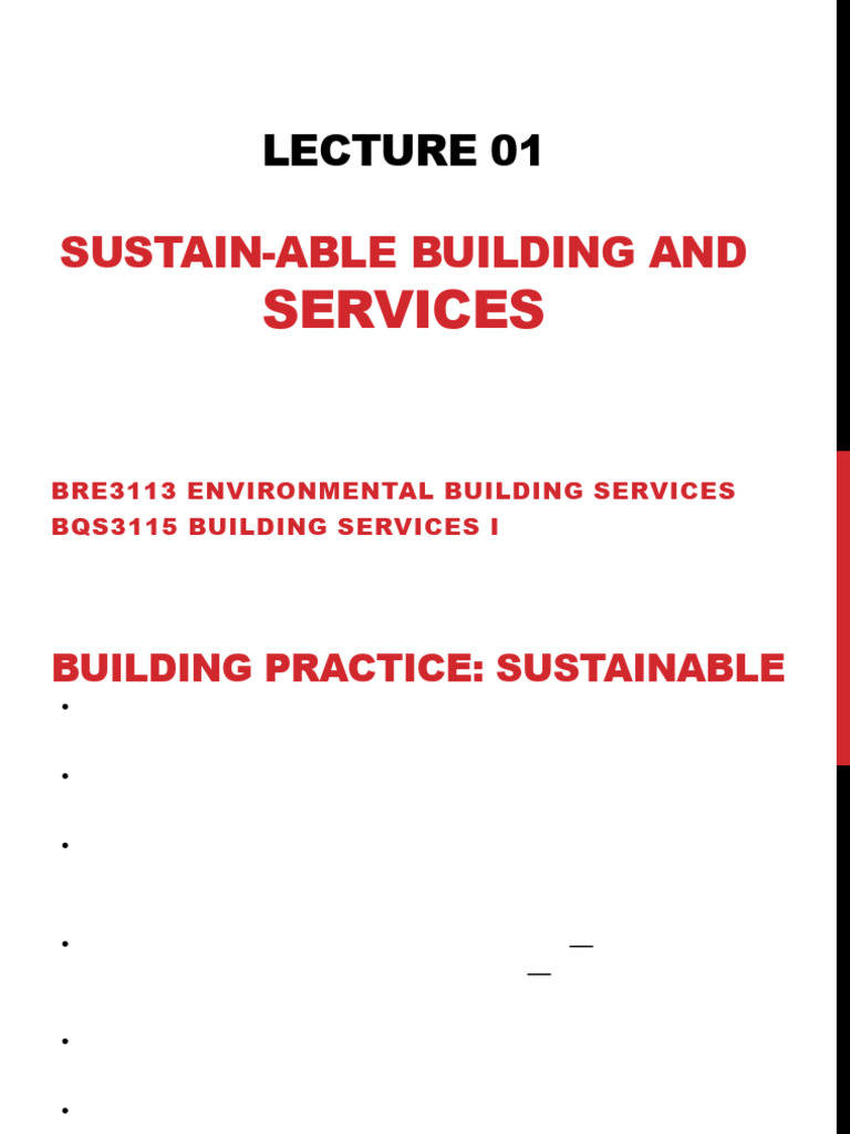 Sustainable Building Practices Overview | PDF | Climate Change | Green ...