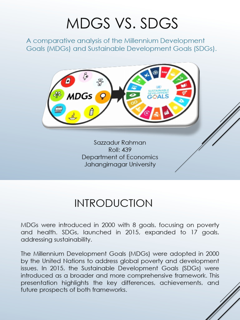 A Comparative Analysis of The MDGs and SDGs - Sazzadur Rahman | PDF ...