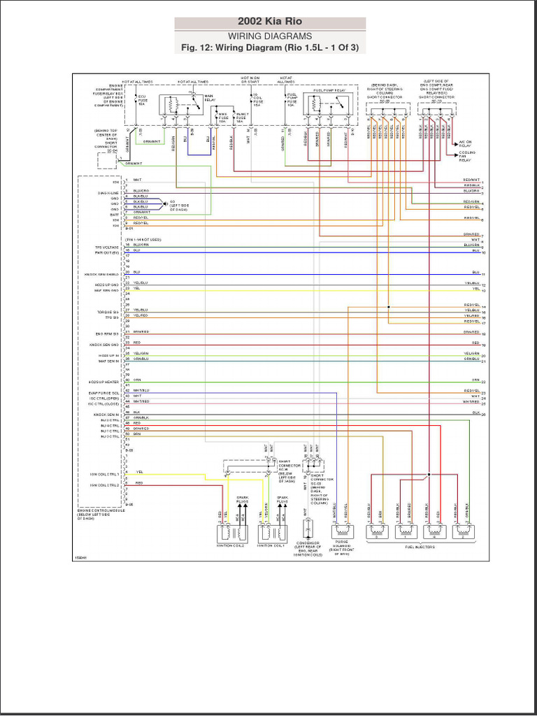 2002 Kia Rio 2002 Kia Rio: Wiring Diagrams Wiring Diagrams | PDF