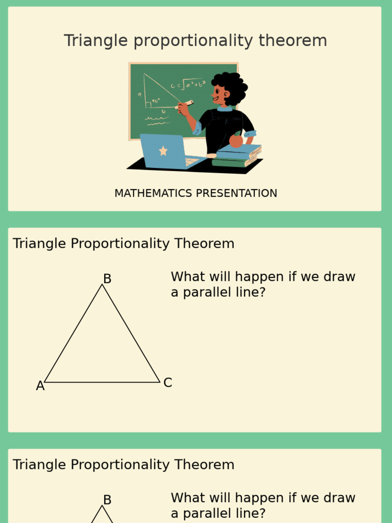 Triangle Proportionality Theorem Explained | PDF | Mathematics ...