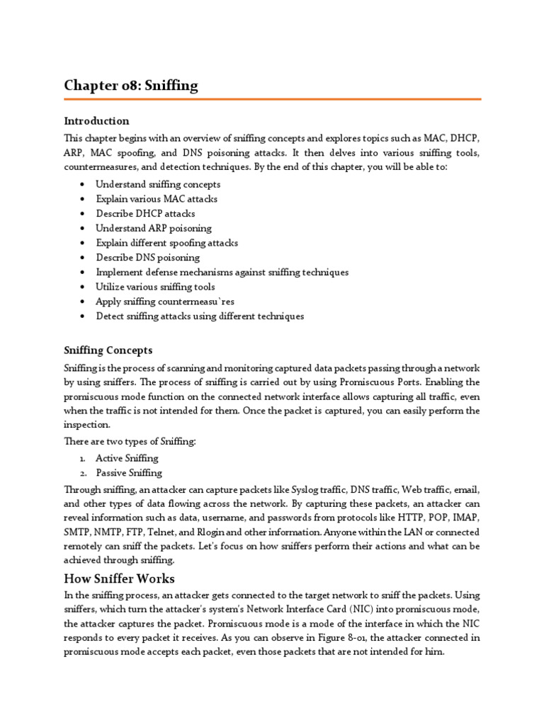 Module 08 Sniffing | PDF | Domain Name System | Computer Network