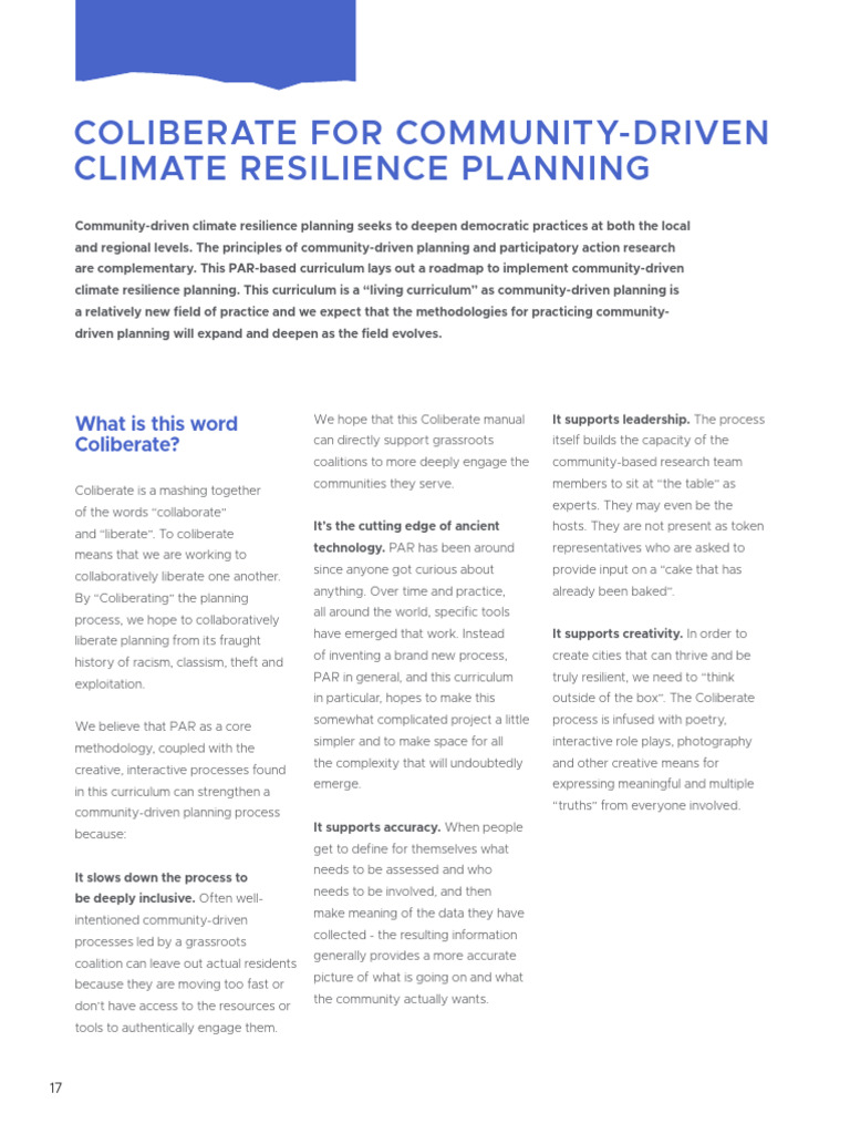 Coliberate: Community Climate Planning Guide | PDF | Community | Root