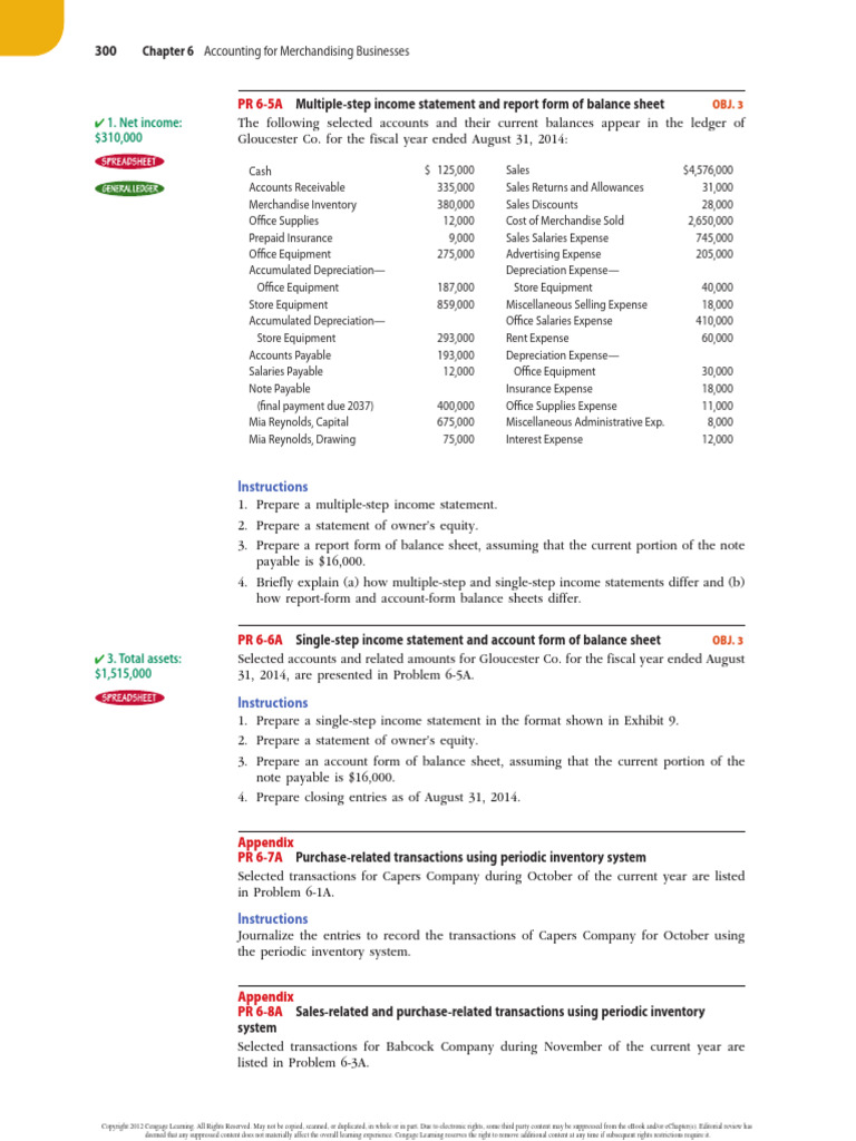 Accounting for Merchandising Businesses | PDF | Expense | Balance Sheet