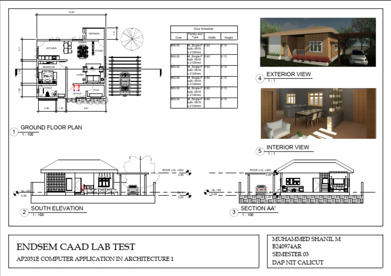 Ground Floor Plan and Elevations | PDF | Buildings And Structures