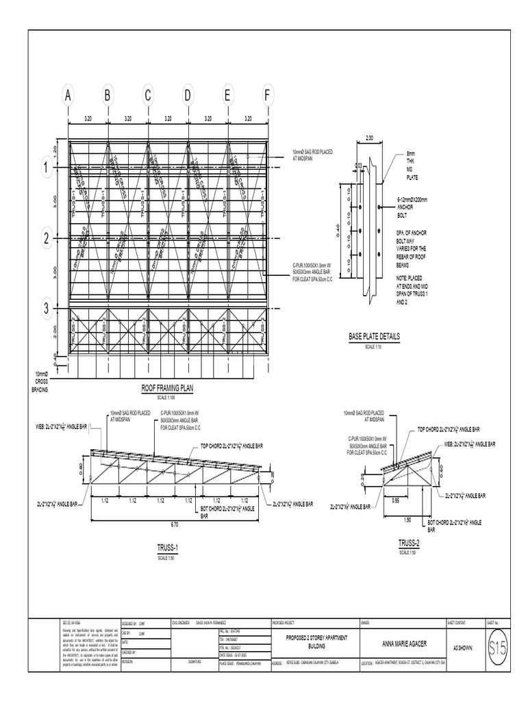 ROOF TRUSS LAYOUT | PDF | Structural Engineering | Civil Engineering