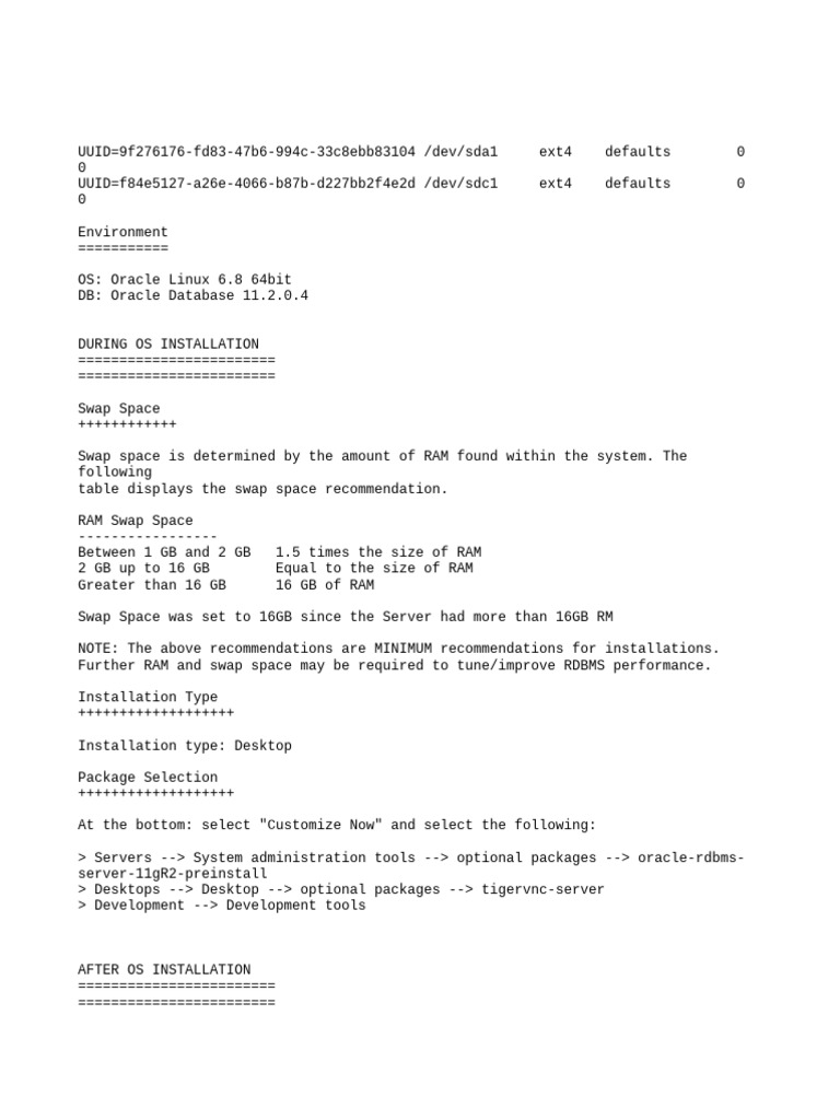 Oracle Linux 6.8 Installation Guide | PDF | System Software | Operating ...